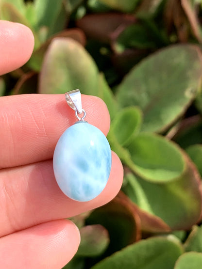 AAA Natural Authentic Dominican Larimar Pendant,Gems Jewelry,Gems Pendant,Crystal Pendant,ET609