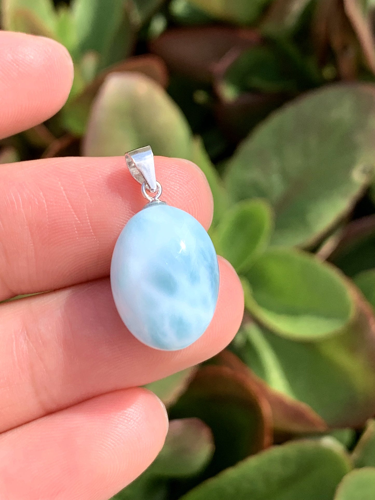 AAA Natural Authentic Dominican Larimar Pendant,Gems Jewelry,Gems Pendant,Crystal Pendant,ET609