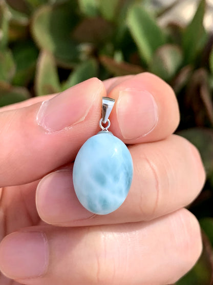 AAA Natural Authentic Dominican Larimar Pendant,Gems Jewelry,Gems Pendant,Crystal Pendant,ET609