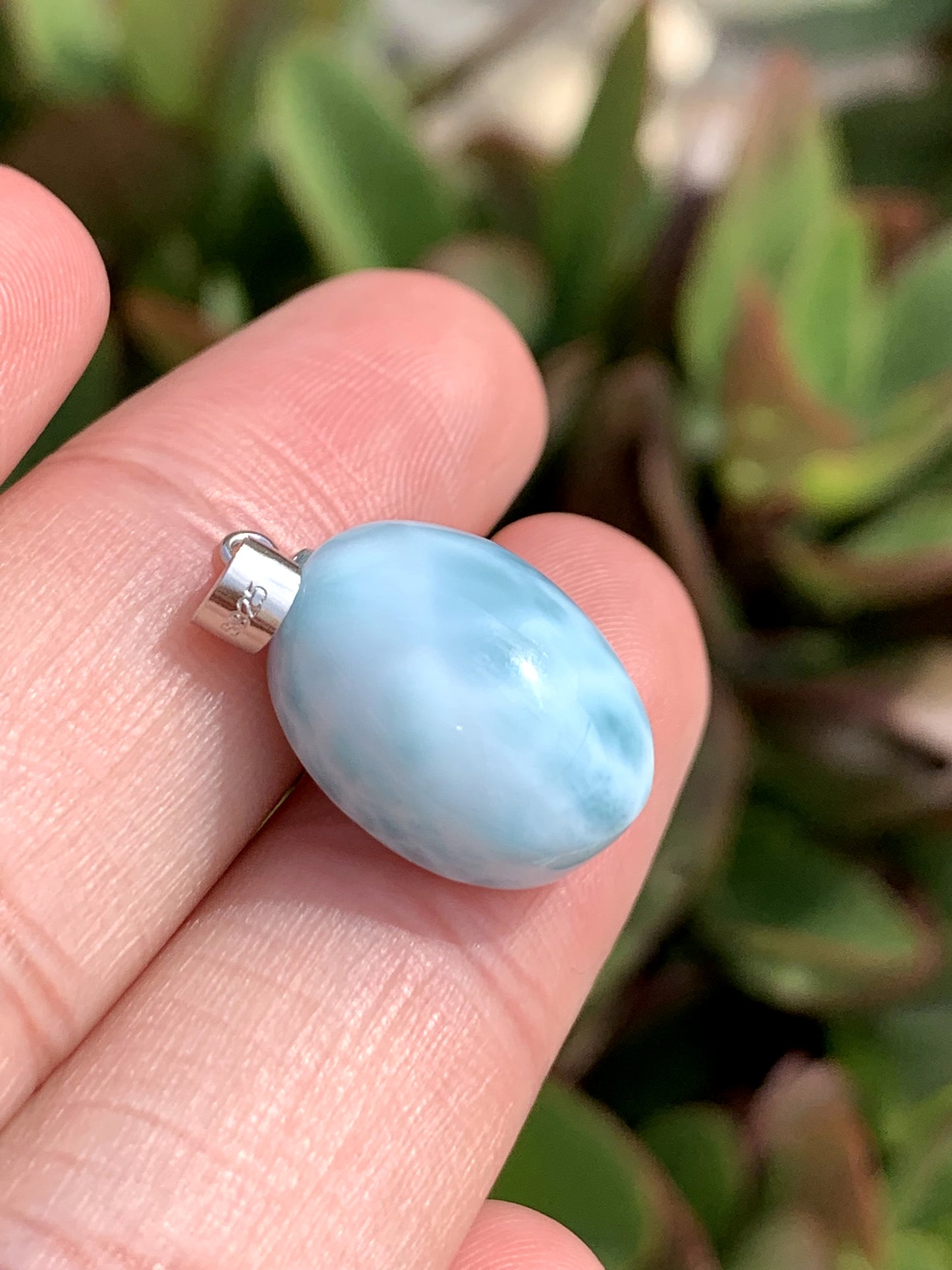 AAA Natural Authentic Dominican Larimar Pendant,Gems Jewelry,Gems Pendant,Crystal Pendant,ET609