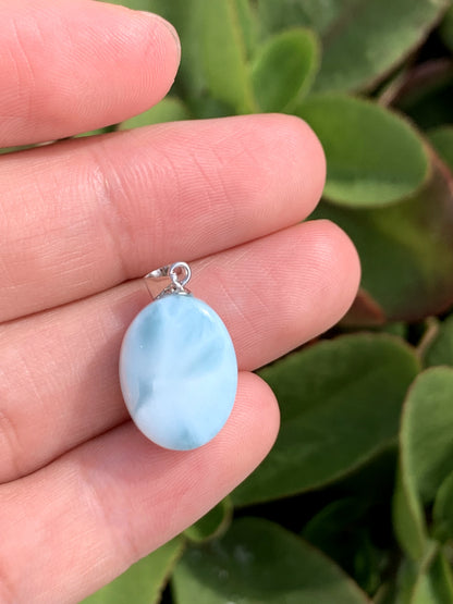 AAA Natural Authentic Dominican Larimar Pendant,Gems Jewelry,Gems Pendant,Crystal Pendant,ET609