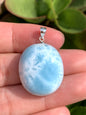 AAA Natural Authentic Dominican Larimar Pendant,Gems Jewelry,Gems Pendant,Crystal Pendant,ET611