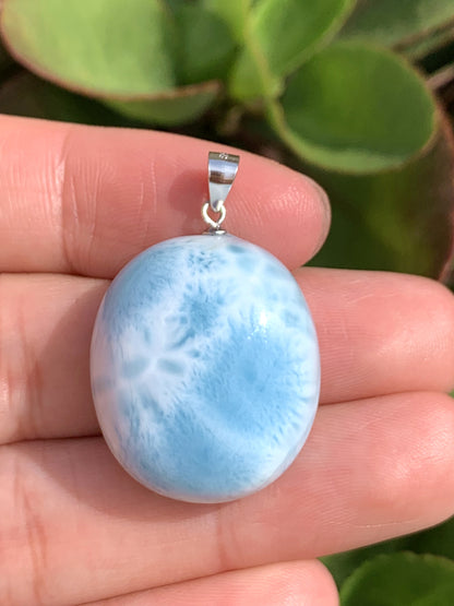 AAA Natural Authentic Dominican Larimar Pendant,Gems Jewelry,Gems Pendant,Crystal Pendant,ET611