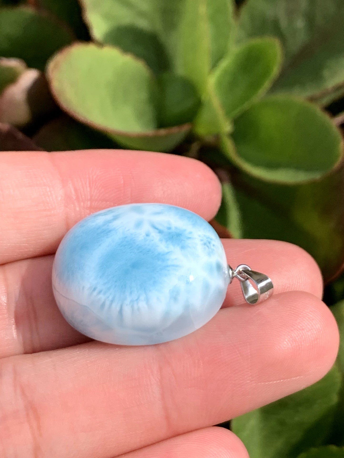 AAA Natural Authentic Dominican Larimar Pendant,Gems Jewelry,Gems Pendant,Crystal Pendant,ET611