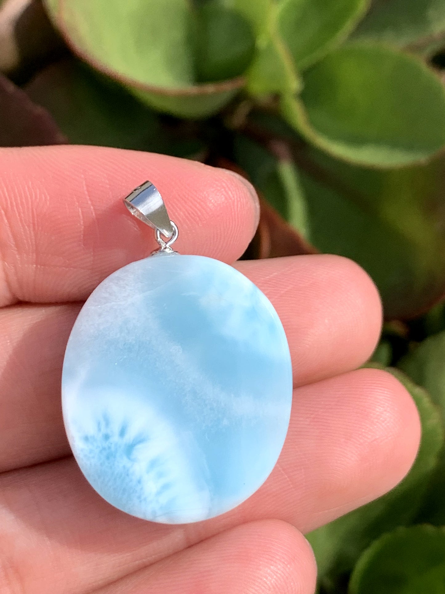 AAA Natural Authentic Dominican Larimar Pendant,Gems Jewelry,Gems Pendant,Crystal Pendant,ET611