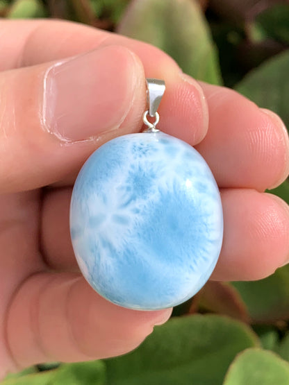 AAA Natural Authentic Dominican Larimar Pendant,Gems Jewelry,Gems Pendant,Crystal Pendant,ET611