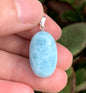 AAA Natural Authentic Dominican Larimar Pendant,Gems Jewelry,Gems Pendant,Crystal Pendant,ET613