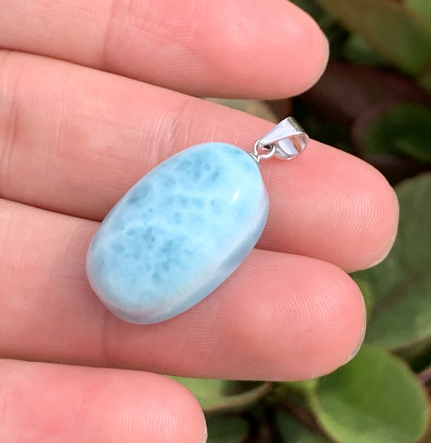 AAA Natural Authentic Dominican Larimar Pendant,Gems Jewelry,Gems Pendant,Crystal Pendant,ET613