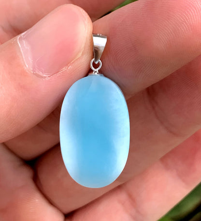 AAA Natural Authentic Dominican Larimar Pendant,Gems Jewelry,Gems Pendant,Crystal Pendant,ET613