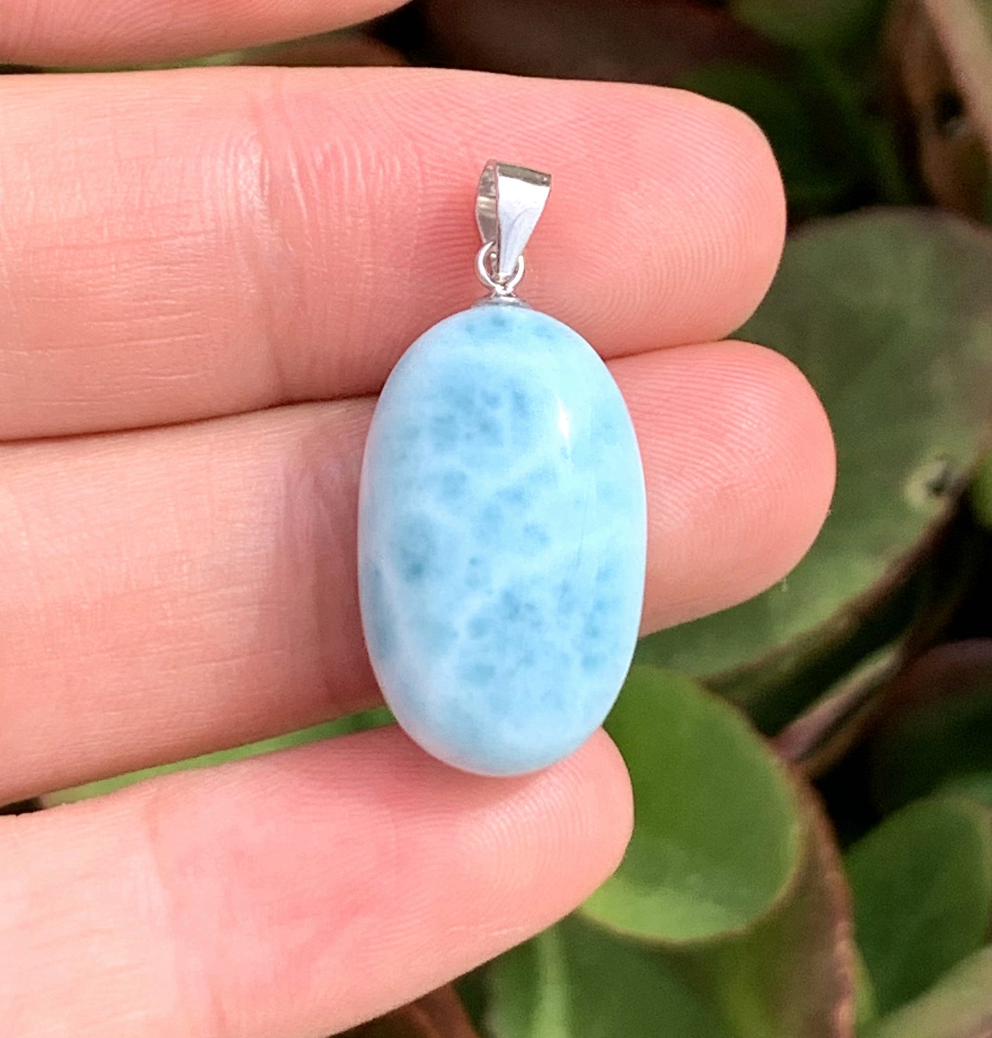 AAA Natural Authentic Dominican Larimar Pendant,Gems Jewelry,Gems Pendant,Crystal Pendant,ET613