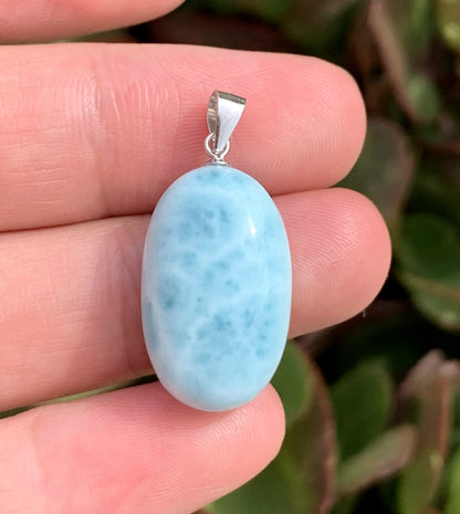 AAA Natural Authentic Dominican Larimar Pendant,Gems Jewelry,Gems Pendant,Crystal Pendant,ET613