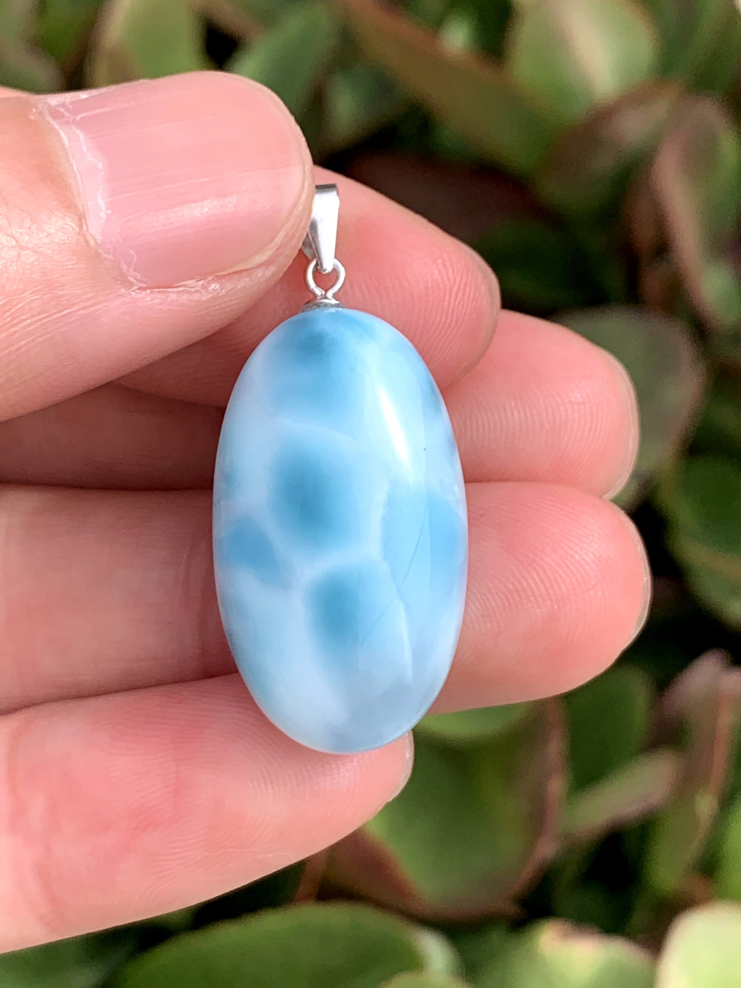 AAA Natural Authentic Dominican Larimar Pendant,Gems Jewelry,Gems Pendant,Crystal Pendant,ET614