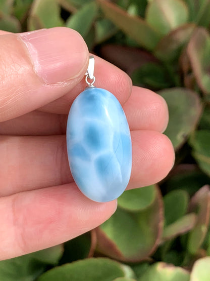 AAA Natural Authentic Dominican Larimar Pendant,Gems Jewelry,Gems Pendant,Crystal Pendant,ET614