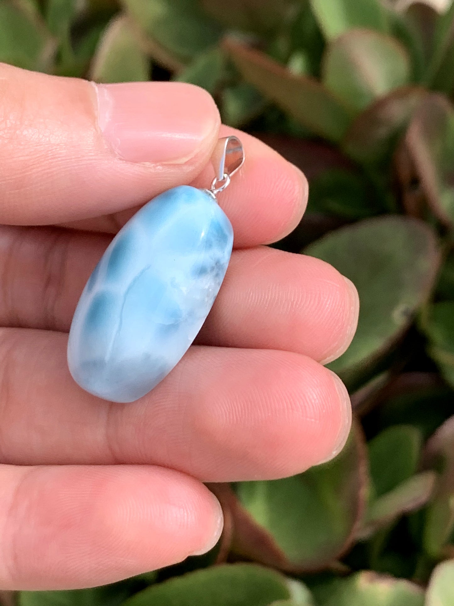 AAA Natural Authentic Dominican Larimar Pendant,Gems Jewelry,Gems Pendant,Crystal Pendant,ET614