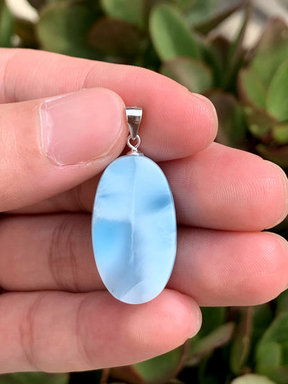 AAA Natural Authentic Dominican Larimar Pendant,Gems Jewelry,Gems Pendant,Crystal Pendant,ET614