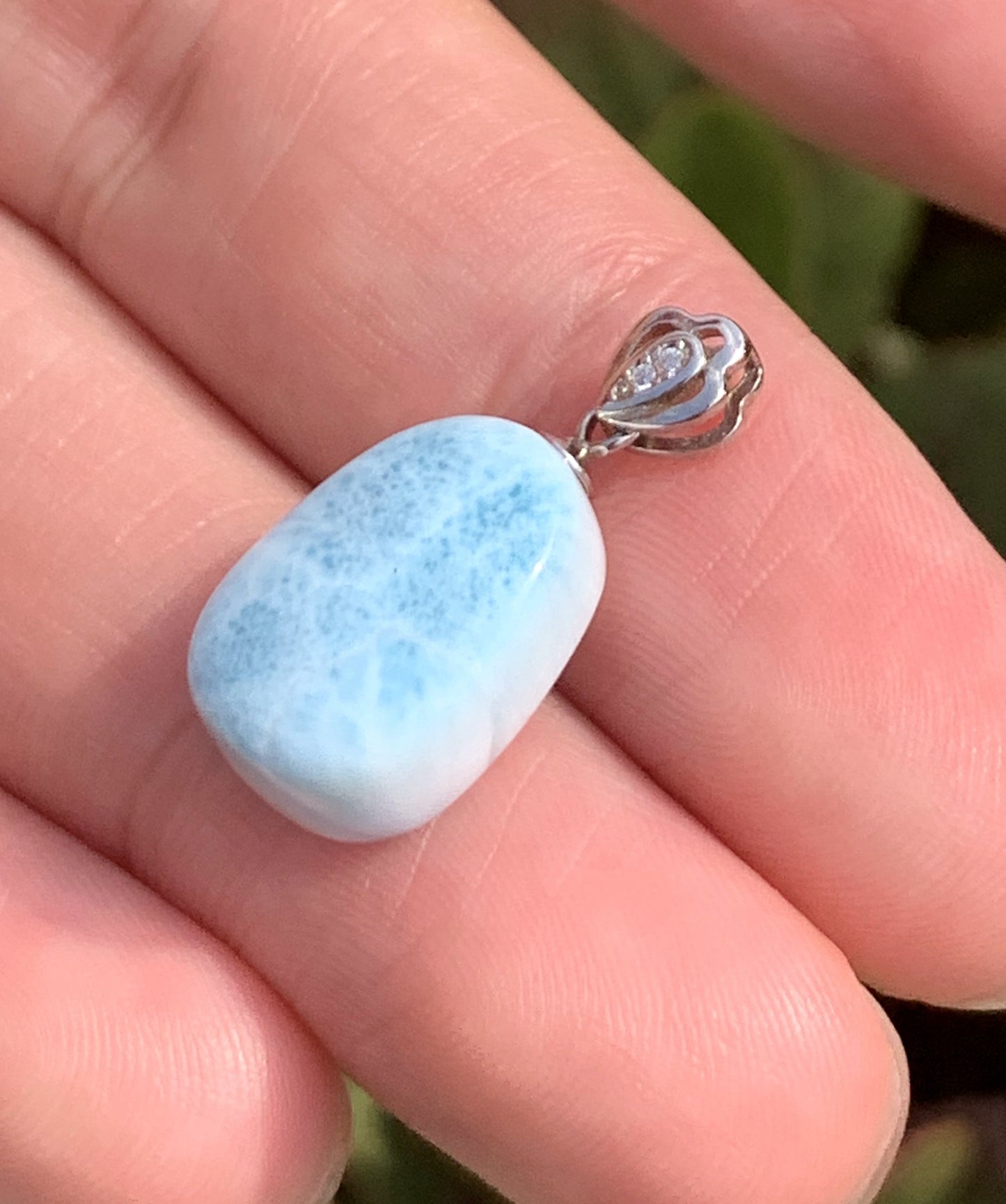 AAA Natural Authentic Dominican Larimar Pendant,Gems Jewelry,Gems Pendant,Crystal Pendant,ET619