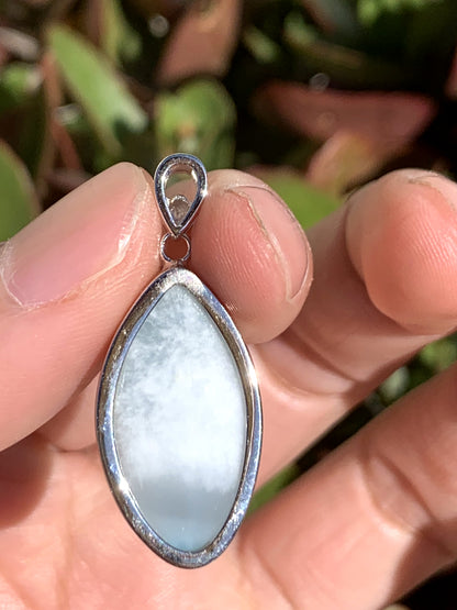AAAA Natural Authentic Dominican Larimar Pendant，Larimar Engagement, Larimar Stone,Birthday Gift ET692