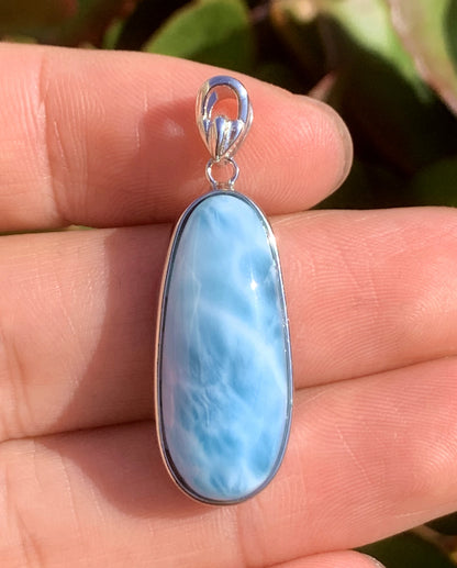 AAA Natural Authentic Dominican Larimar Pendant,Gems Jewelry,Gems Pendant,Crystal Pendant,ET644