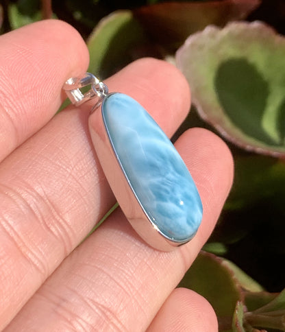 AAA Natural Authentic Dominican Larimar Pendant,Gems Jewelry,Gems Pendant,Crystal Pendant,ET644