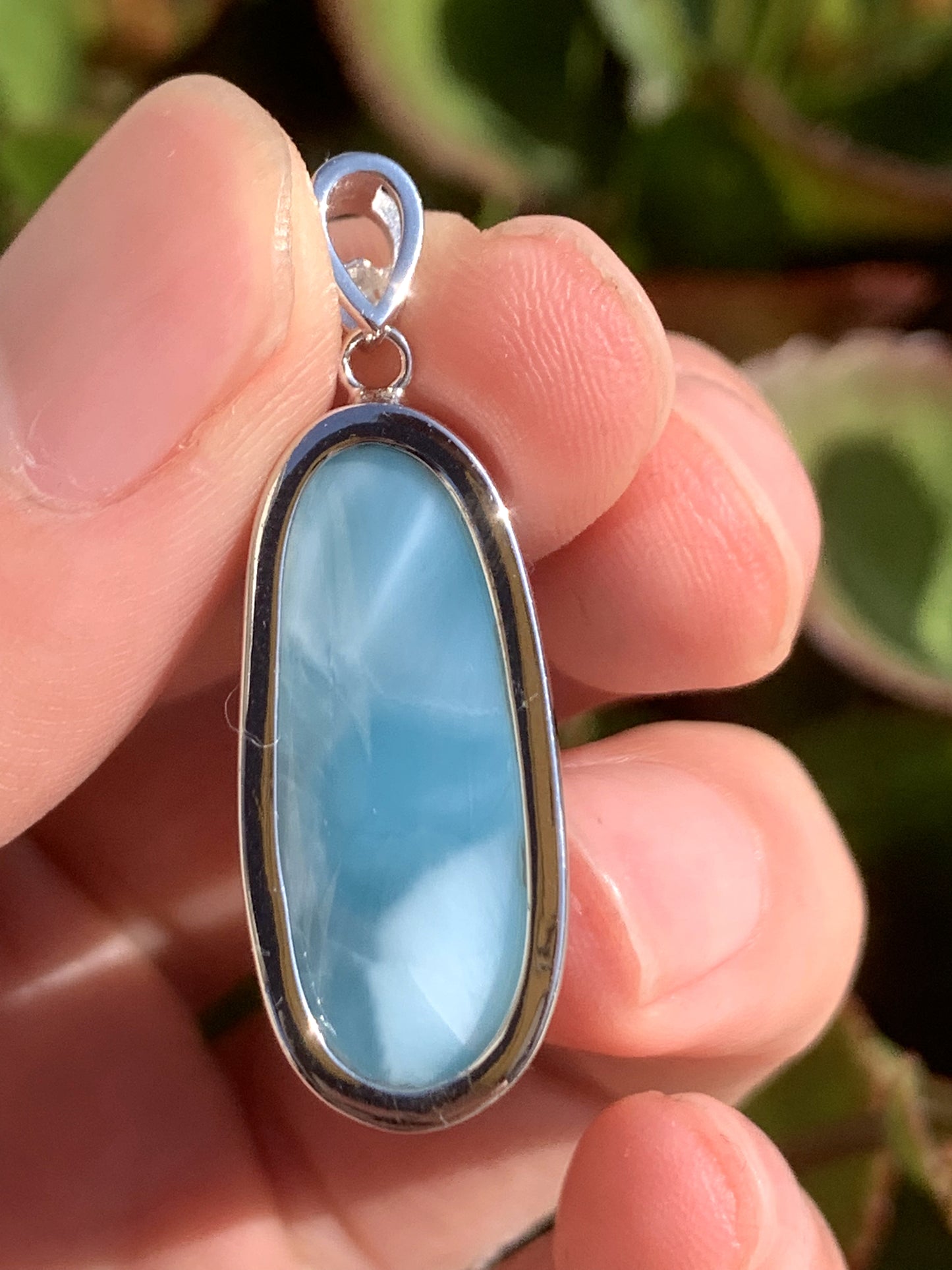 AAA Natural Authentic Dominican Larimar Pendant,Gems Jewelry,Gems Pendant,Crystal Pendant,ET644