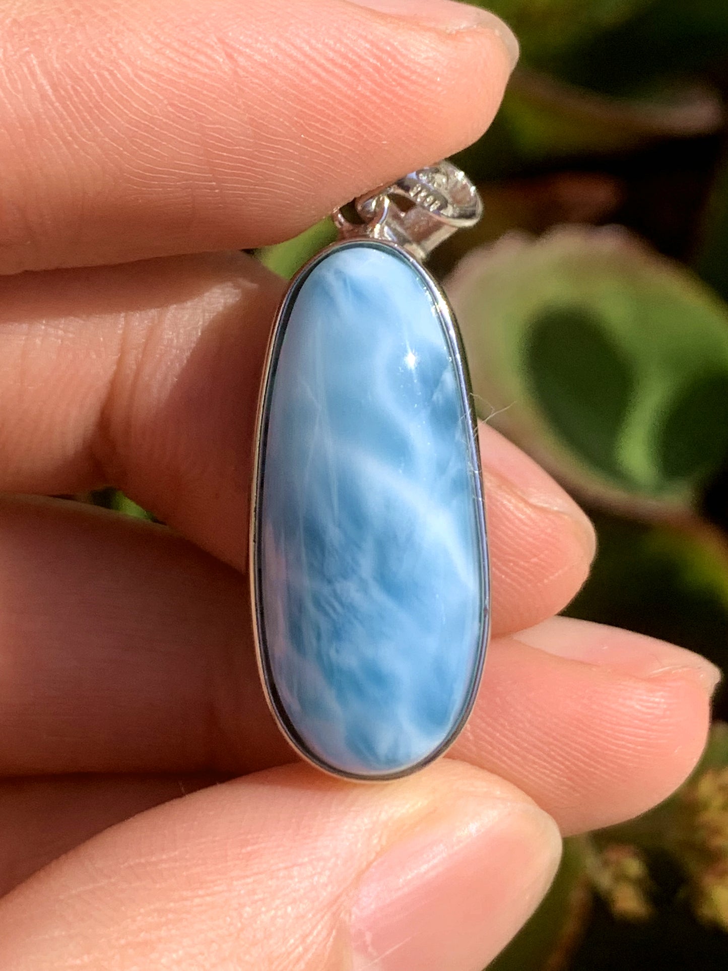 AAA Natural Authentic Dominican Larimar Pendant,Gems Jewelry,Gems Pendant,Crystal Pendant,ET644