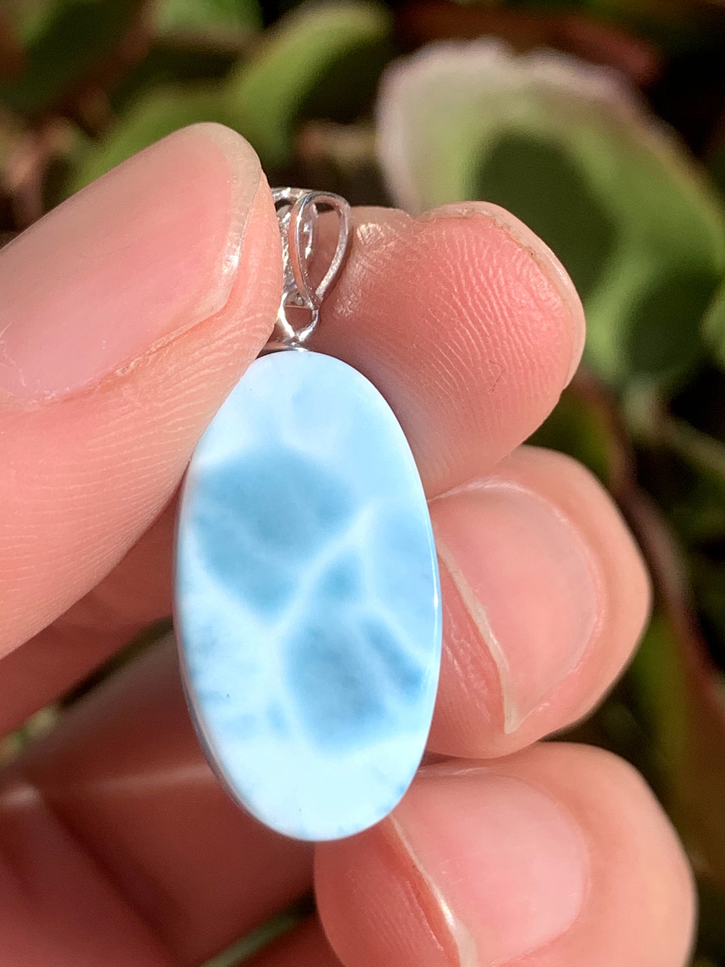 AAA Natural Authentic Dominican Larimar Pendant,Gems Jewelry,Gems Pendant,Crystal Pendant ET723