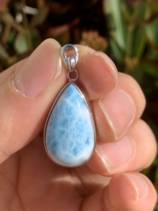 AAA Natural Authentic Dominican Larimar Pendant,Gems Jewelry,Gems Pendant,Crystal Pendant ET728