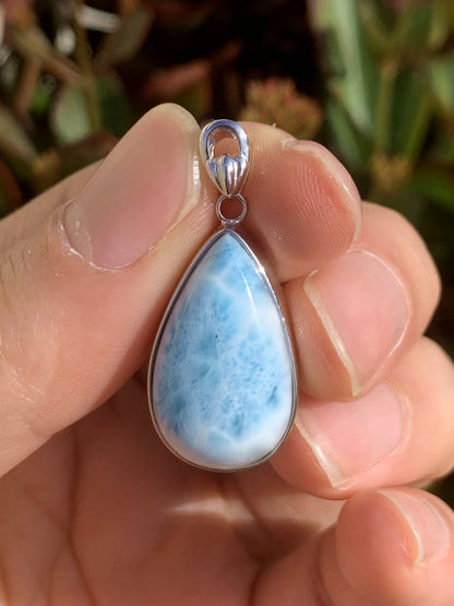 AAA Natural Authentic Dominican Larimar Pendant,Gems Jewelry,Gems Pendant,Crystal Pendant ET728