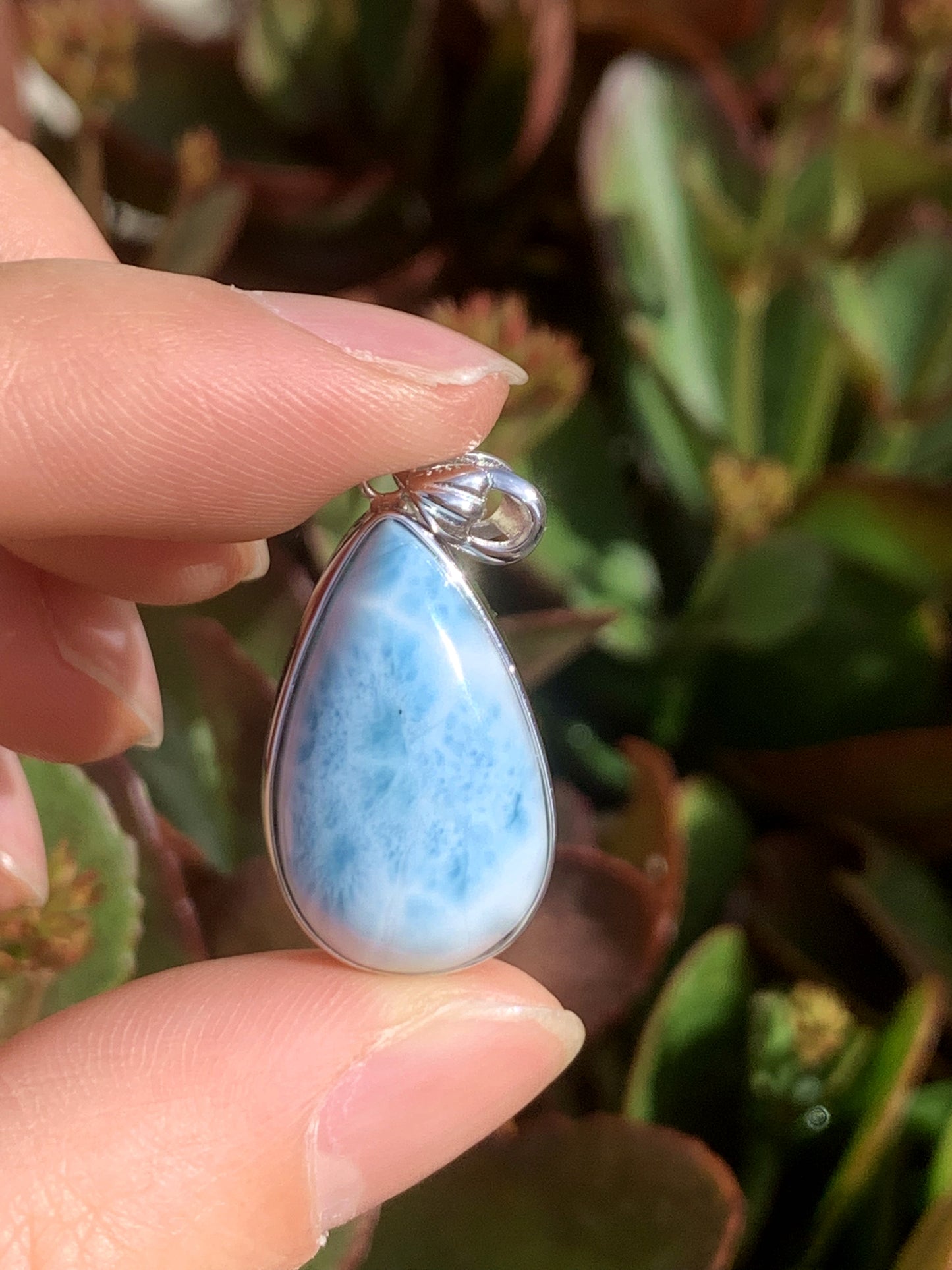 AAA Natural Authentic Dominican Larimar Pendant,Gems Jewelry,Gems Pendant,Crystal Pendant ET728