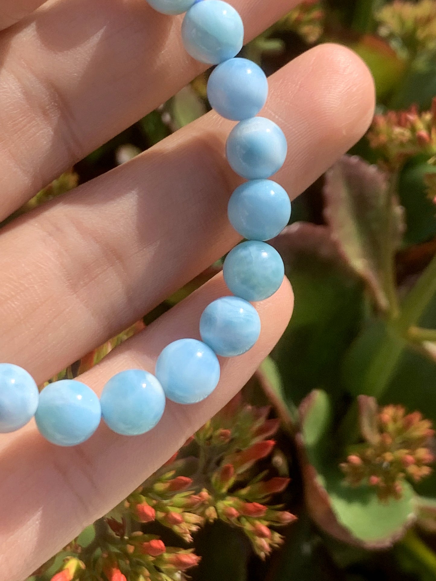 Larimar,AAA Natural Authentic Dominican Larimar Bracelect,Gems Bracelect,Crystal Bracelet,8mm Bracelect ET284