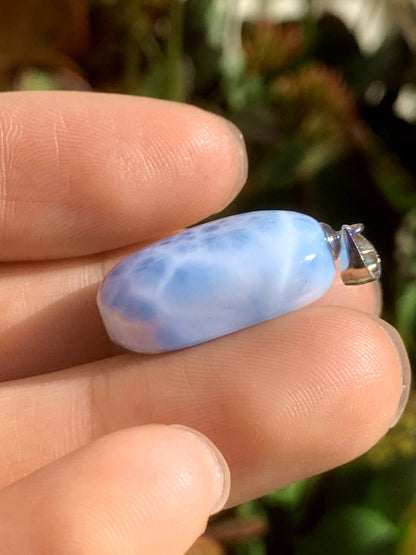 AAA+ Natural Authentic Dominican Larimar Pendant,Gems Jewelry,Gems Pendant,Crystal Pendant ET745