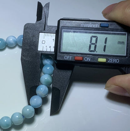 Larimar,AAA Natural Authentic Dominican Larimar Bracelect,Gems Bracelect,Crystal Bracelet,8mm Bracelect ET284