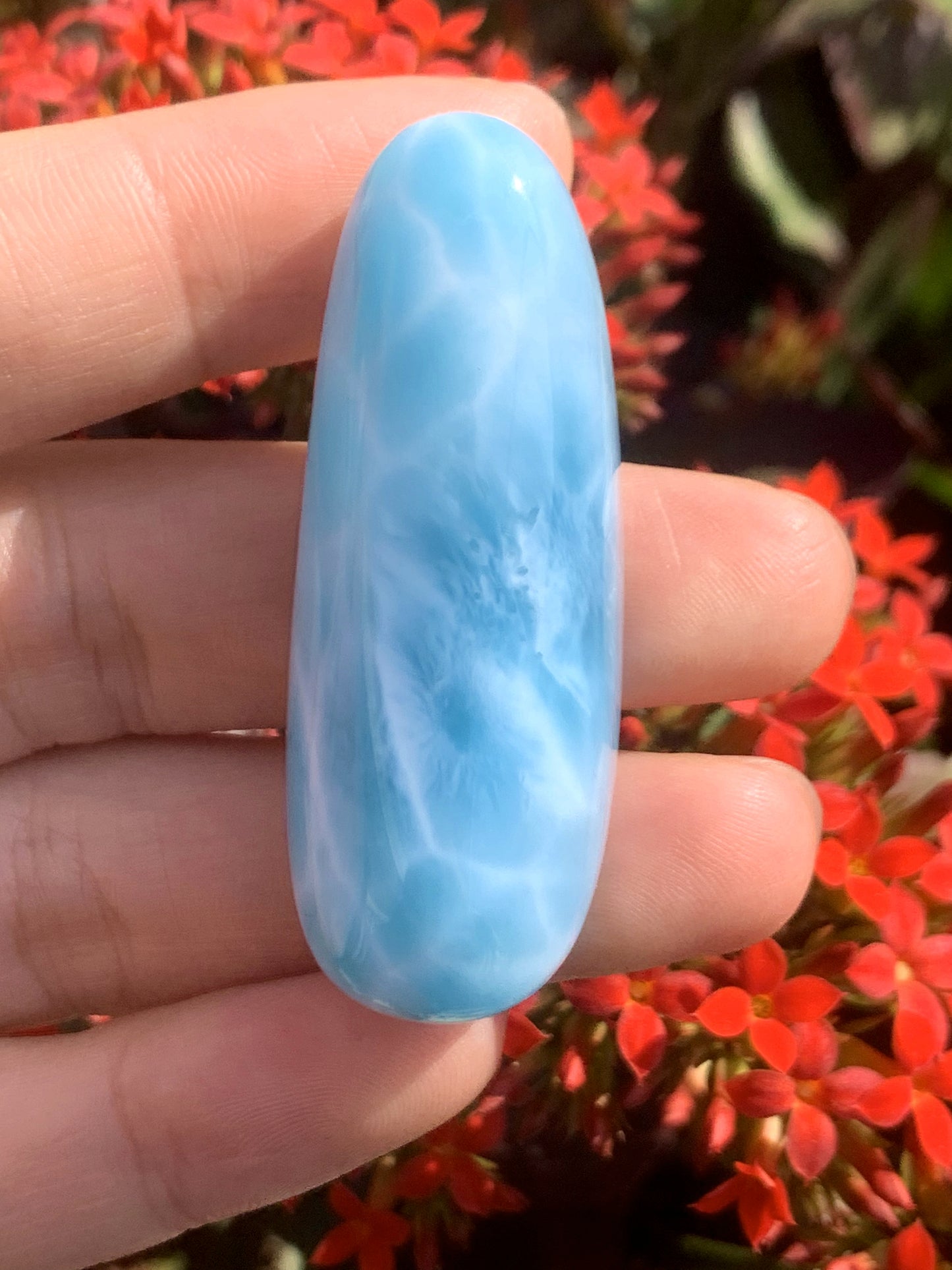 AAAA+ Natural Authentic Dominican Larimar Pendant,Gems Jewelry,Gems Pendant,Crystal Pendant ET748