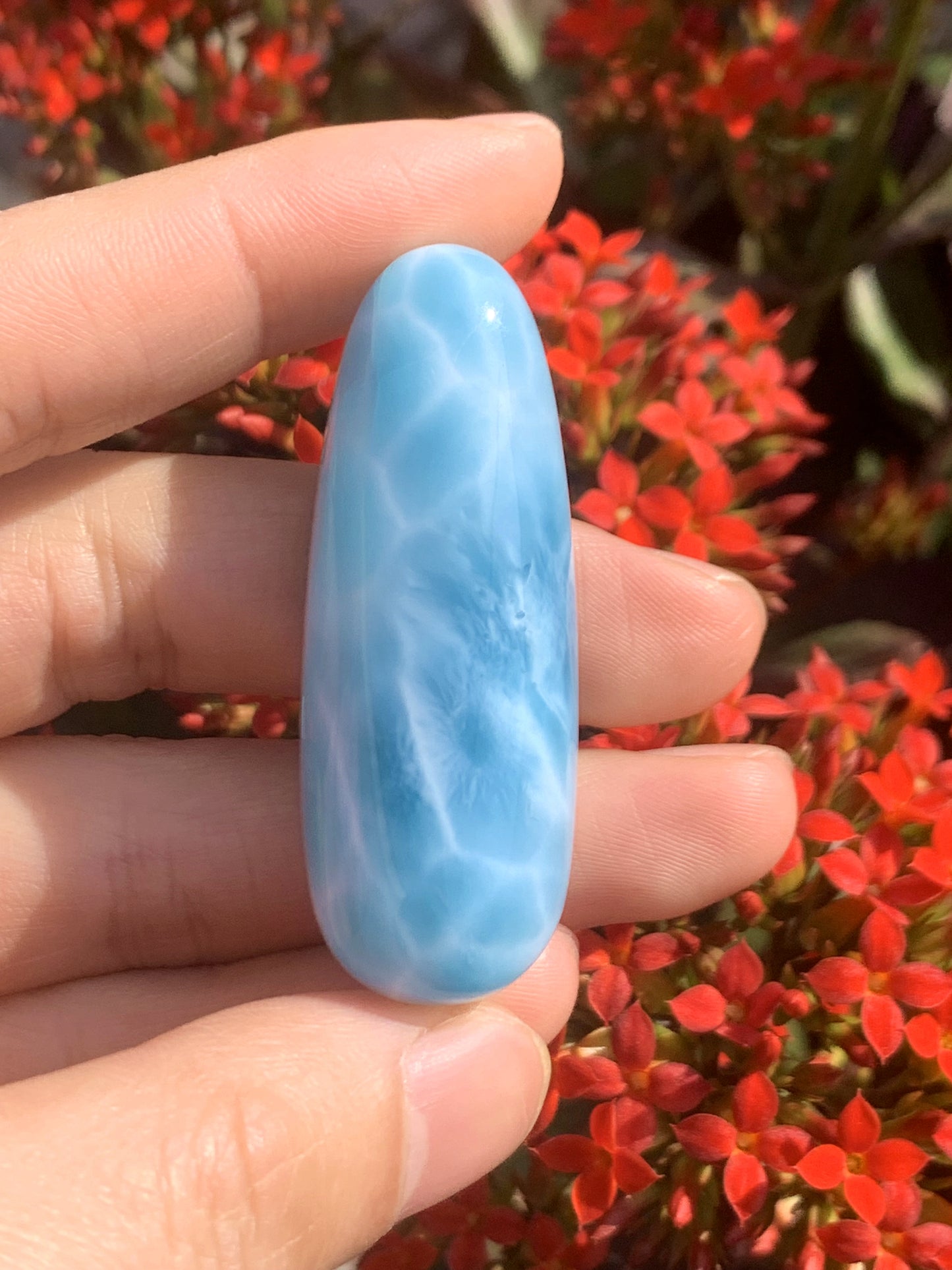 AAAA+ Natural Authentic Dominican Larimar Pendant,Gems Jewelry,Gems Pendant,Crystal Pendant ET748