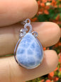 AAAA Natural Authentic Dominican Larimar Pendant,Gems Jewelry,Gems Pendant,Crystal Pendant ET772