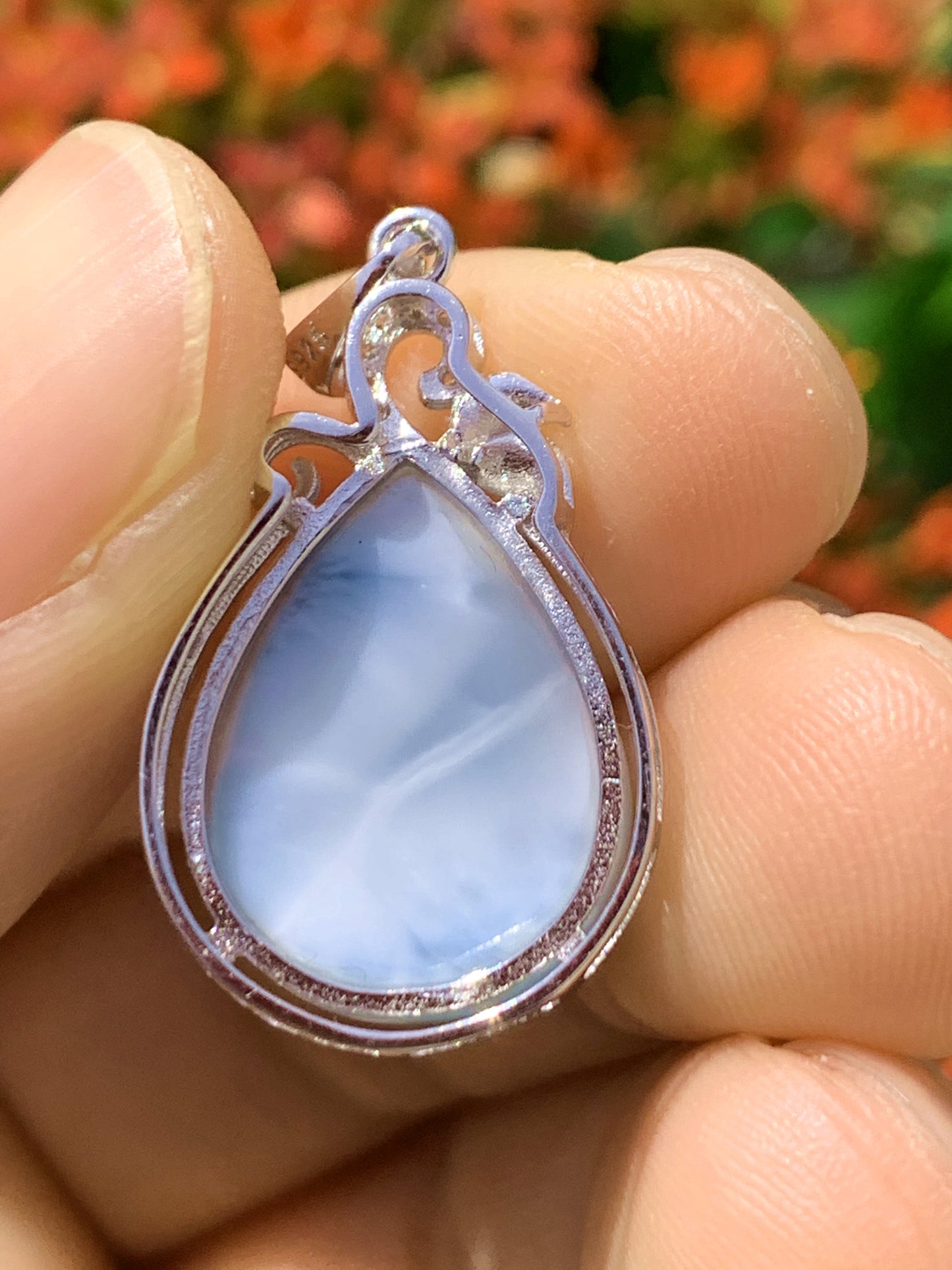 AAAA Natural Authentic Dominican Larimar Pendant,Gems Jewelry,Gems Pendant,Crystal Pendant ET772