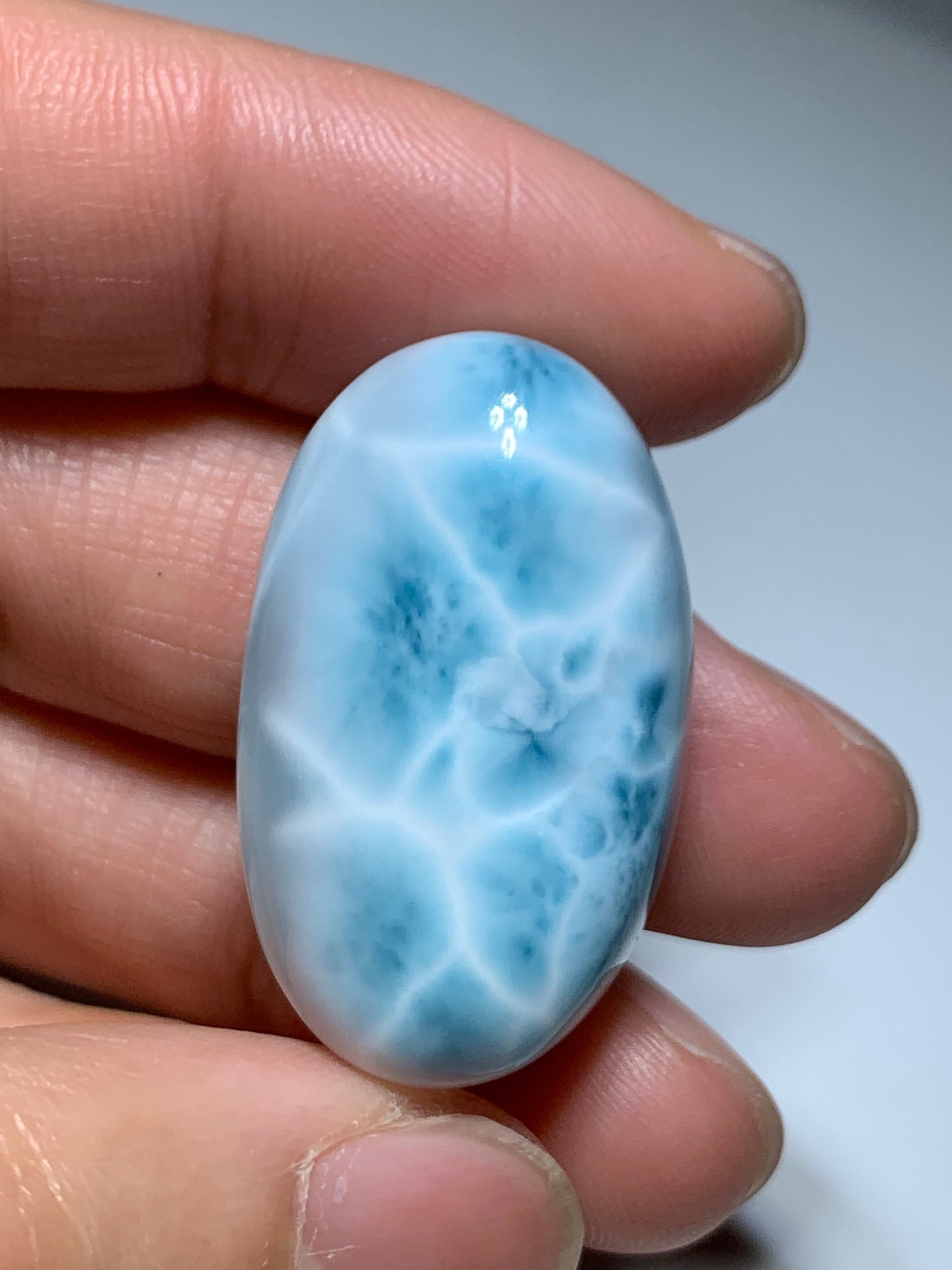 AAA Natural Authentic Dominican Larimar Pendant,Gems Jewelry,Gems Pendant,Crystal Pendant ET766