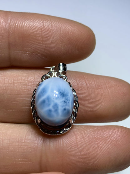 AAA+ Natural Authentic Dominican Larimar Pendant,Gems Jewelry,Gems Pendant,Crystal Pendant ET775