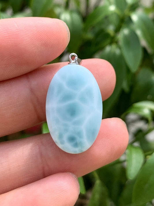 AAA Natural Authentic Dominican Larimar Pendant,Gems Jewelry,Gems Pendant,Crystal Pendant ET727