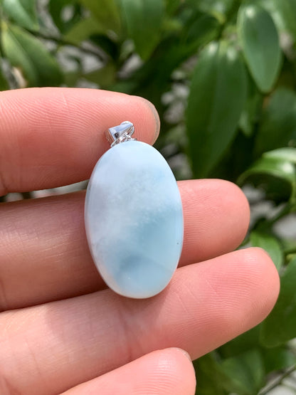 AAA Natural Authentic Dominican Larimar Pendant,Gems Jewelry,Gems Pendant,Crystal Pendant ET727