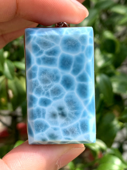 AAAA+ Natural Authentic Dominican Larimar Pendant,Gems Jewelry,Gems Pendant,Crystal Pendant,ET807