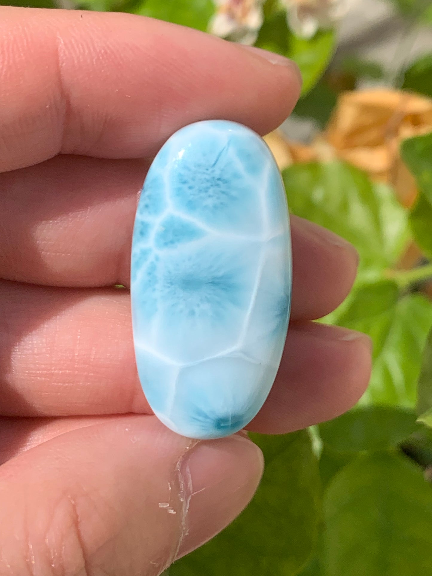 AAA+ Natural Authentic Dominican Larimar Pendant,Larimar Necklace,Crystal Pendant,Gems Pendant ET841