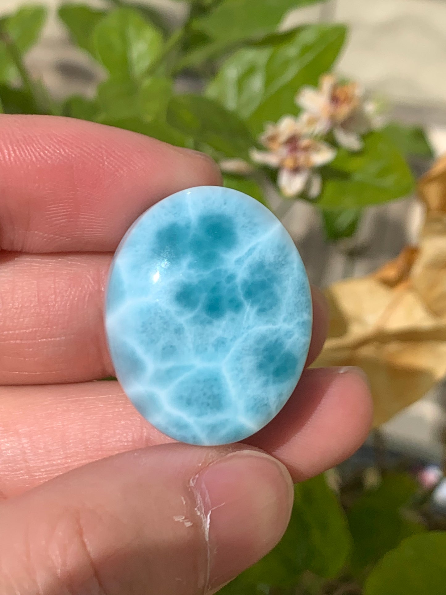 AAA Natural Authentic Dominican Larimar Pendant,Larimar Necklace,Crystal Pendant,Gems Pendant ET843