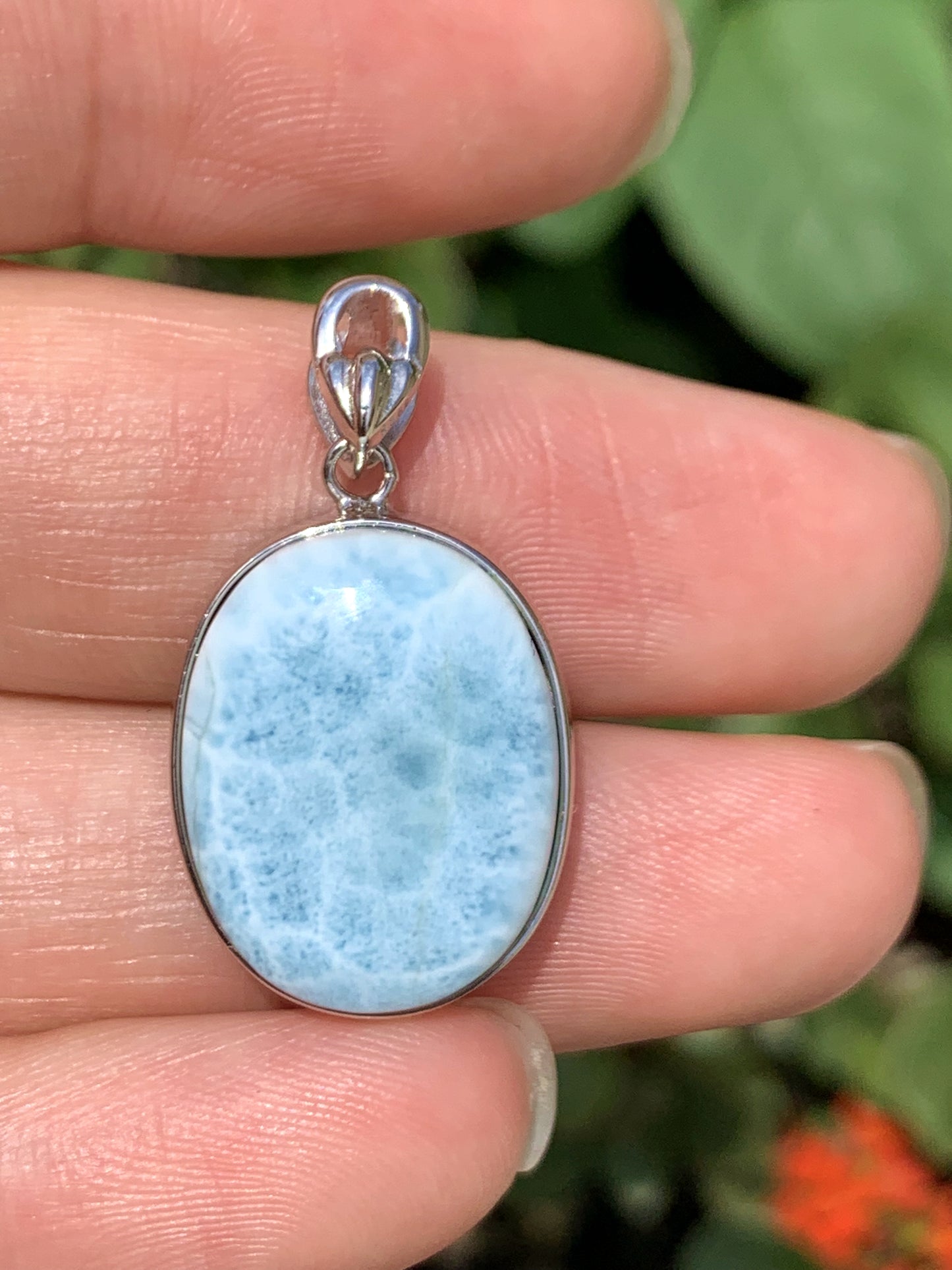 AAA Natural Authentic Dominican Larimar Pendant,Gems Jewelry,Gems Pendant,Crystal Pendant,ET864