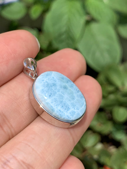 AAA Natural Authentic Dominican Larimar Pendant,Gems Jewelry,Gems Pendant,Crystal Pendant,ET864