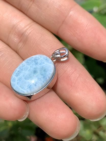 AAA Natural Authentic Dominican Larimar Pendant,Gems Jewelry,Gems Pendant,Crystal Pendant,ET864