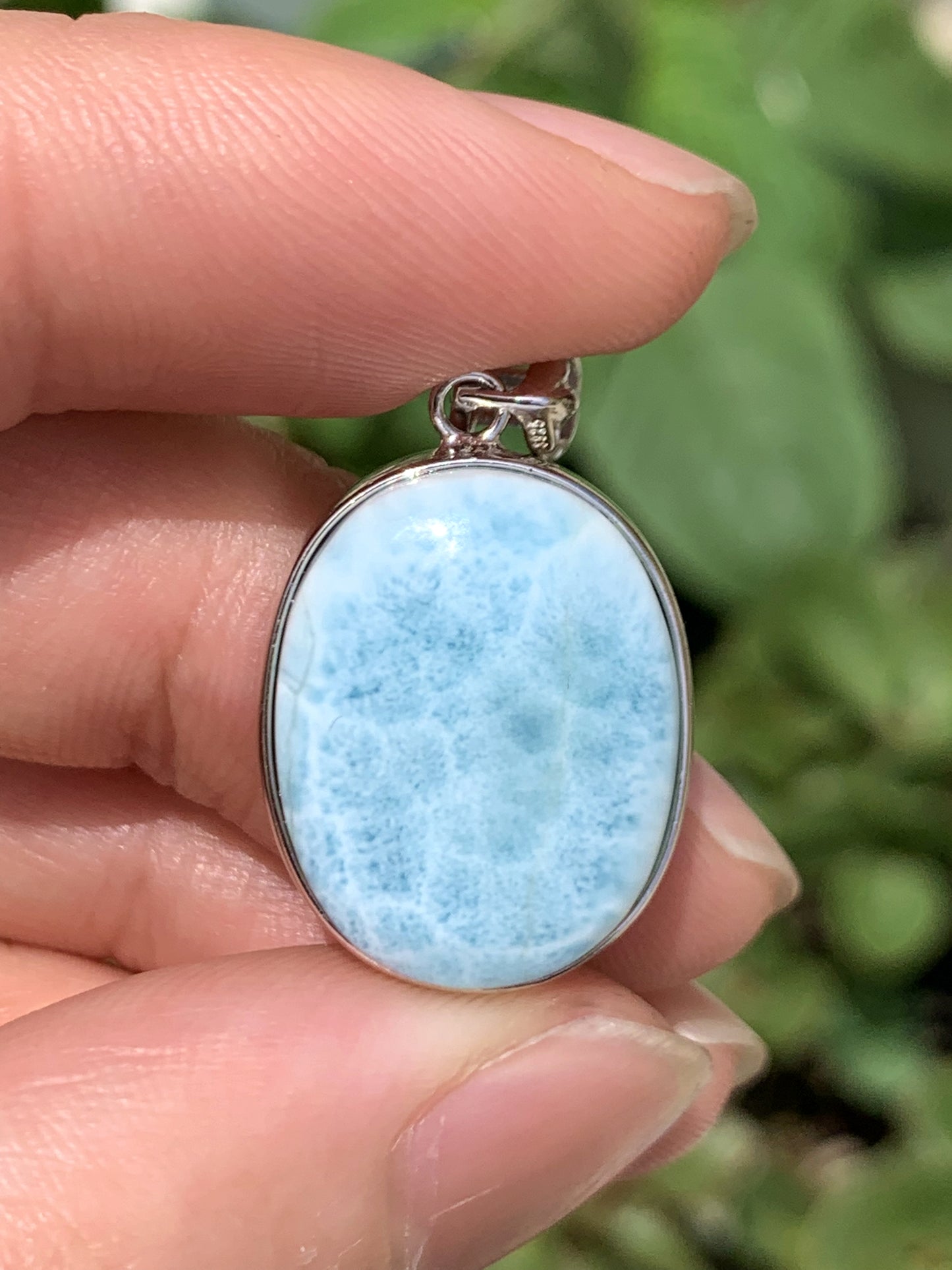 AAA Natural Authentic Dominican Larimar Pendant,Gems Jewelry,Gems Pendant,Crystal Pendant,ET864