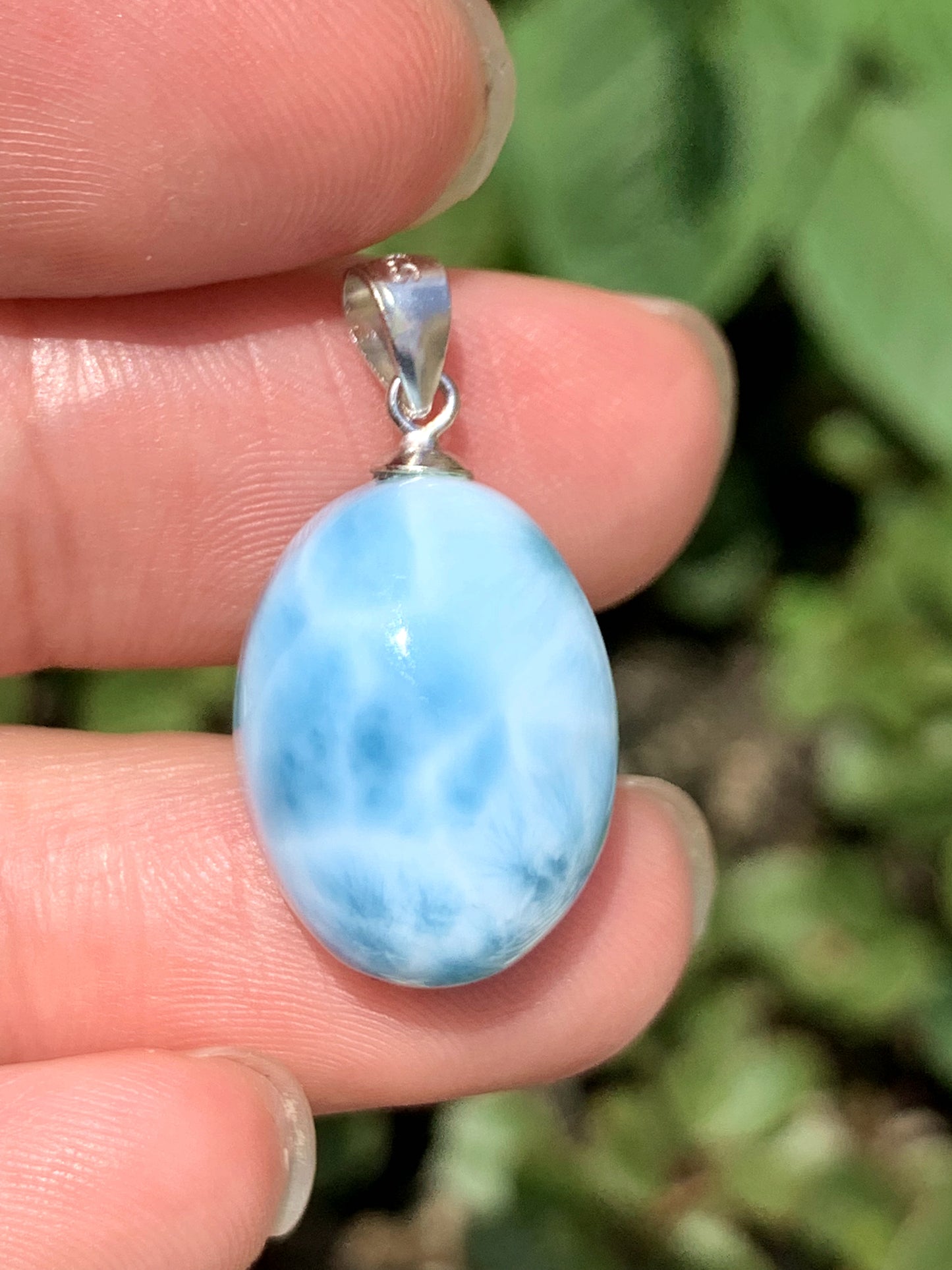 AAA Natural Authentic Dominican Larimar Pendant,Gems Jewelry,Gems Pendant,Crystal Pendant,ET869