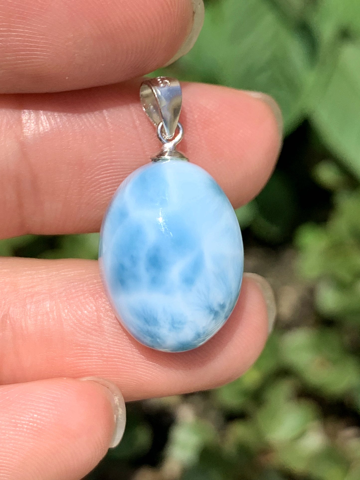 AAA Natural Authentic Dominican Larimar Pendant,Gems Jewelry,Gems Pendant,Crystal Pendant,ET869