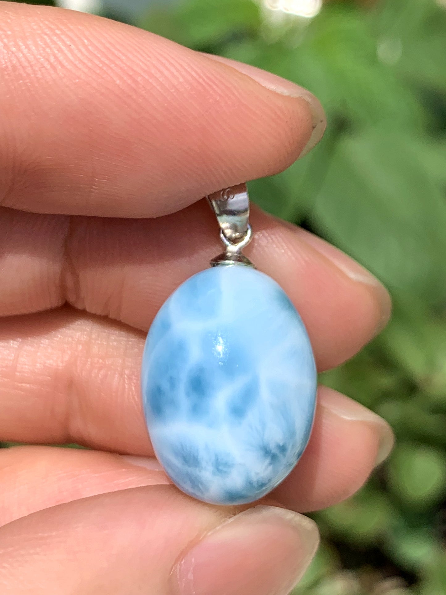 AAA Natural Authentic Dominican Larimar Pendant,Gems Jewelry,Gems Pendant,Crystal Pendant,ET869